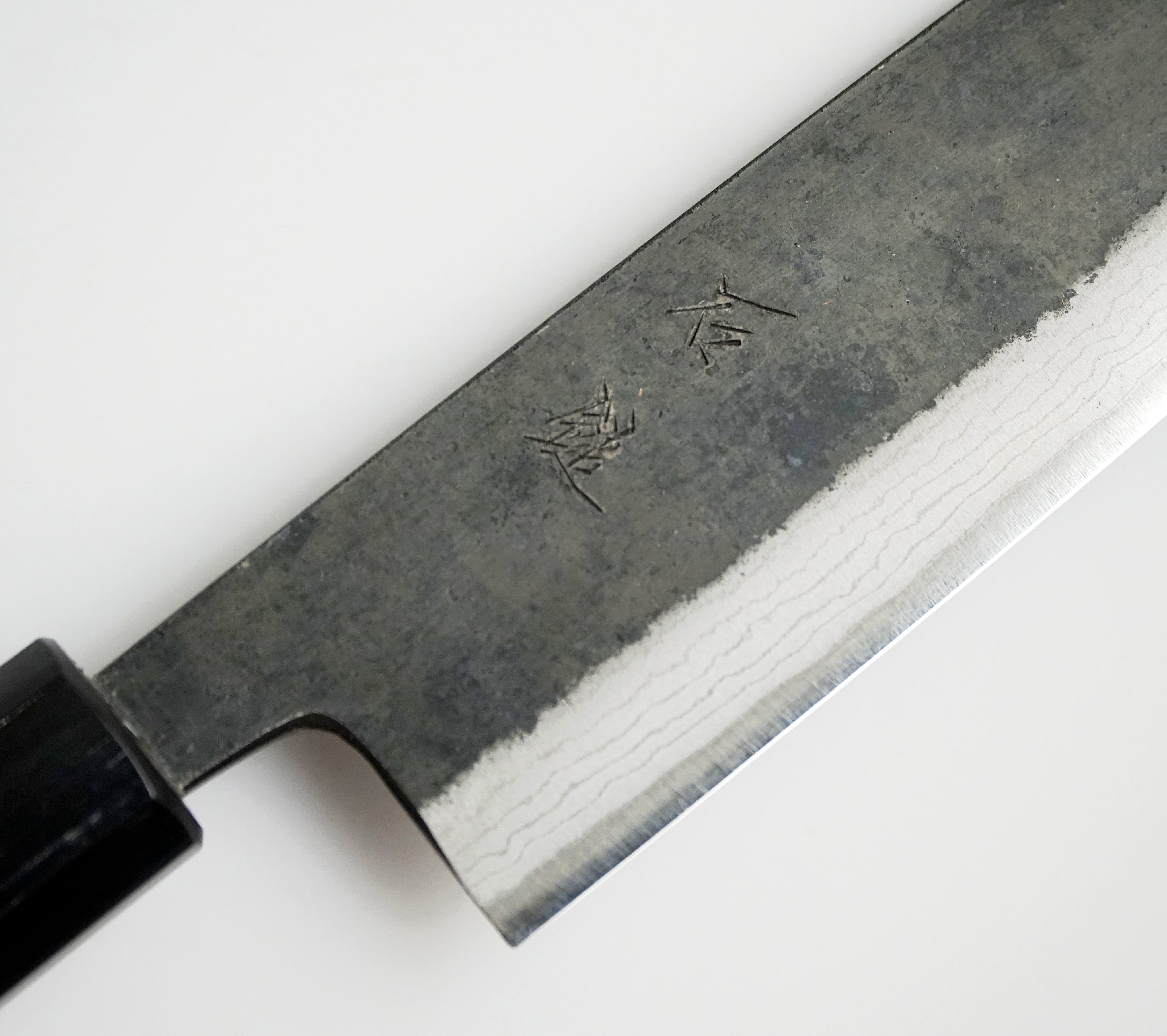 Yoshimune Hamono - Kurouchi Aogami Blue2 - Santoku 180mm
