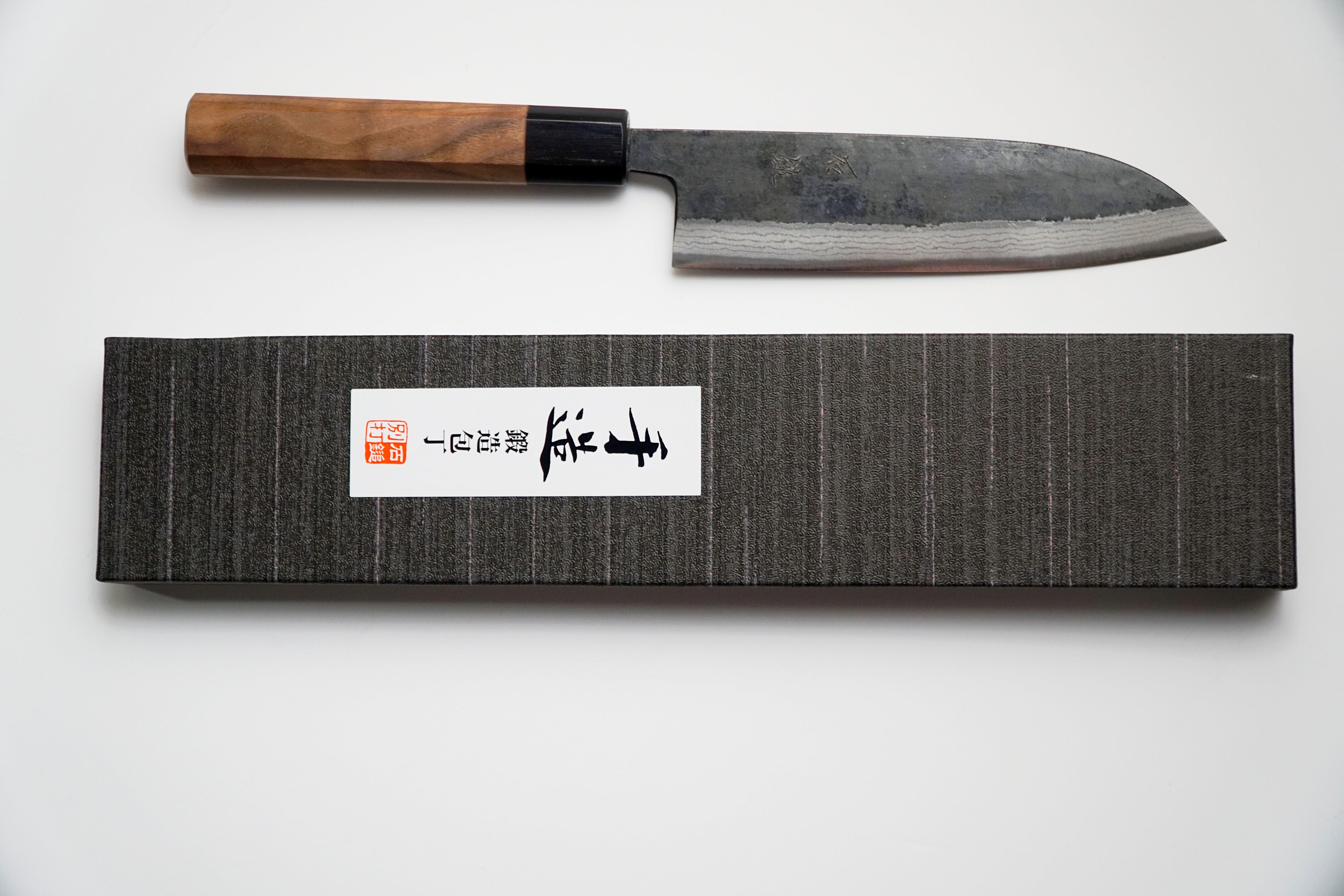 Yoshimune Hamono - Kurouchi Aogami Blue2 - Santoku 180mm