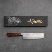 NAKIRI - Damaszk - Kalapált BARNA  markolattal - VG-10 - 165mm