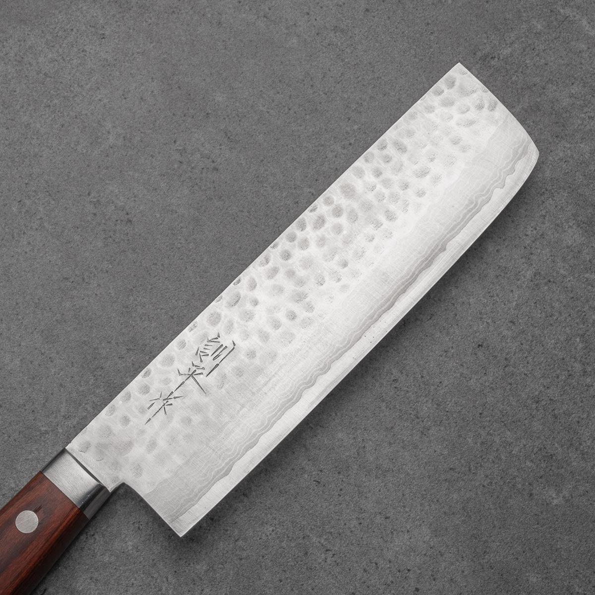 NAKIRI - Damaszk - Kalapált BARNA  markolattal - VG-10 - 165mm