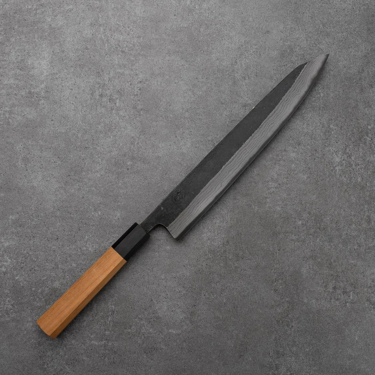 Kiritsuke SUJIHIKI - Kumokage Sorozat - Damaszk - Teakfa - Aogami Blue #2 - 250mm