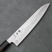 GYUTO - VG-10 - Damaszk - Ébenfa-vizibivalyszarv gallér- 210 mm