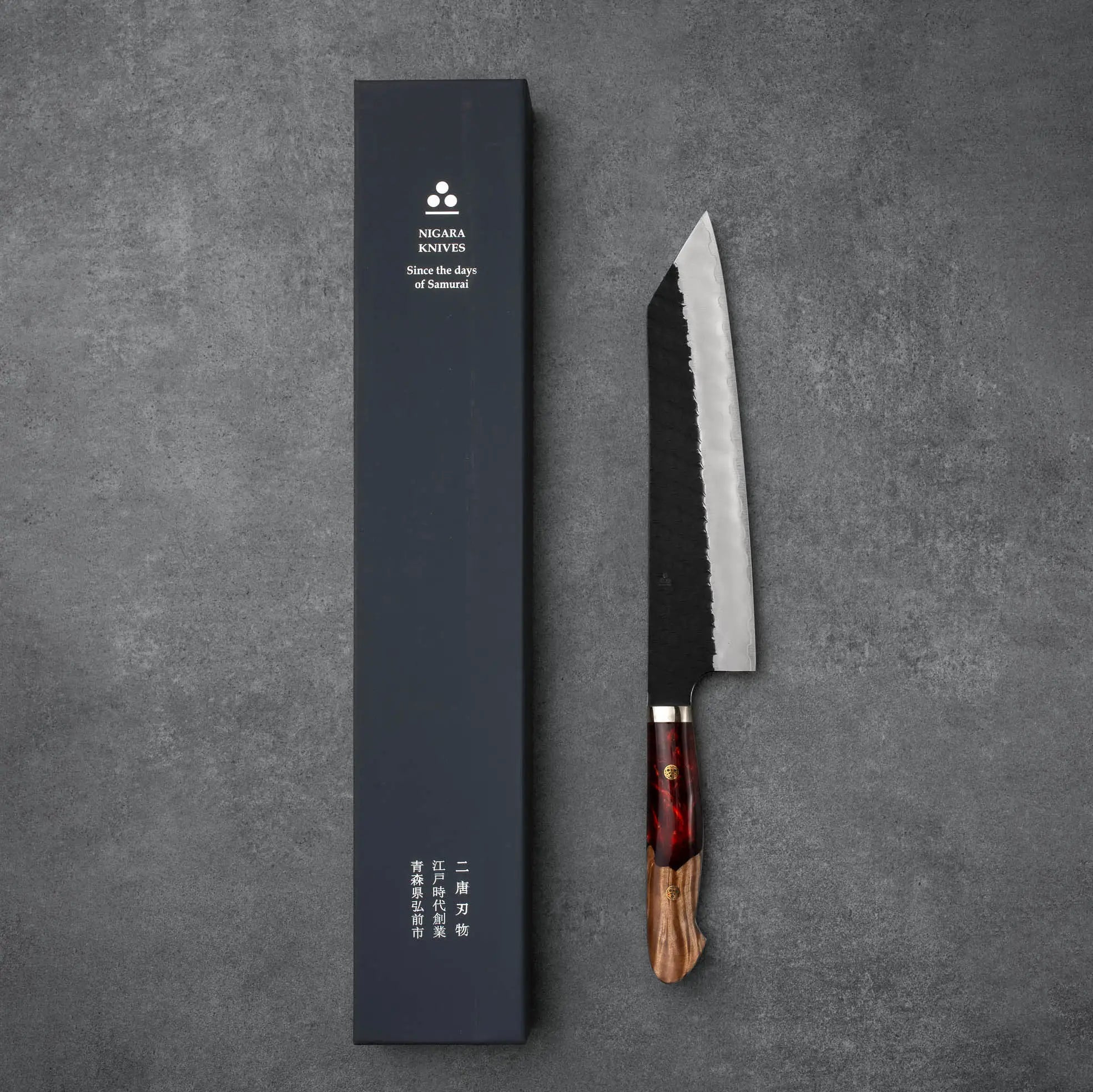 KIRITSUKE GYUTO - R2/SG2 - Tsuchime Kurouchi - Polírozott Akril - 240 mm
