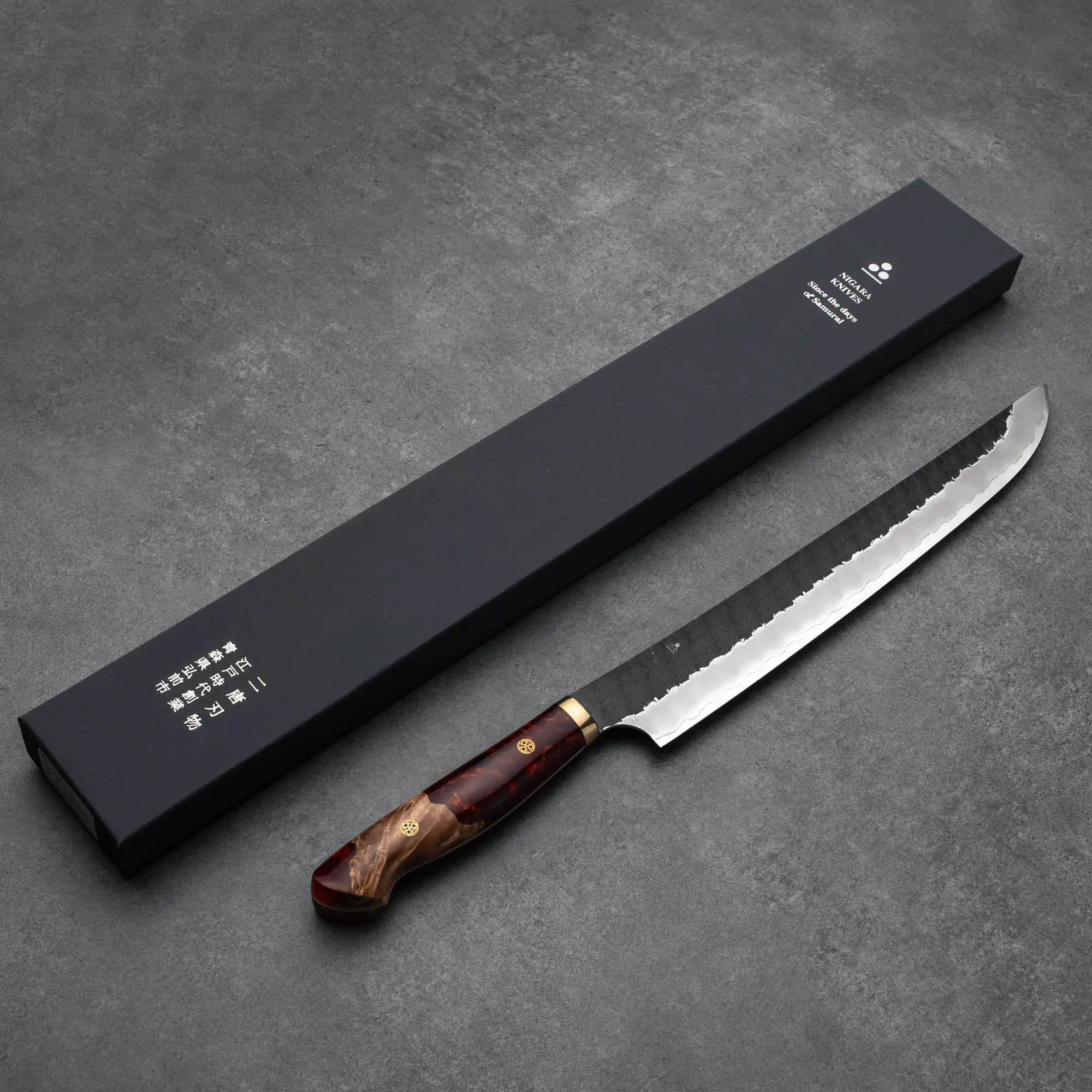 SUJIHIKI - R2/SG2 - Tsuchime Kurouchi - Polírozott Akril - 300mm