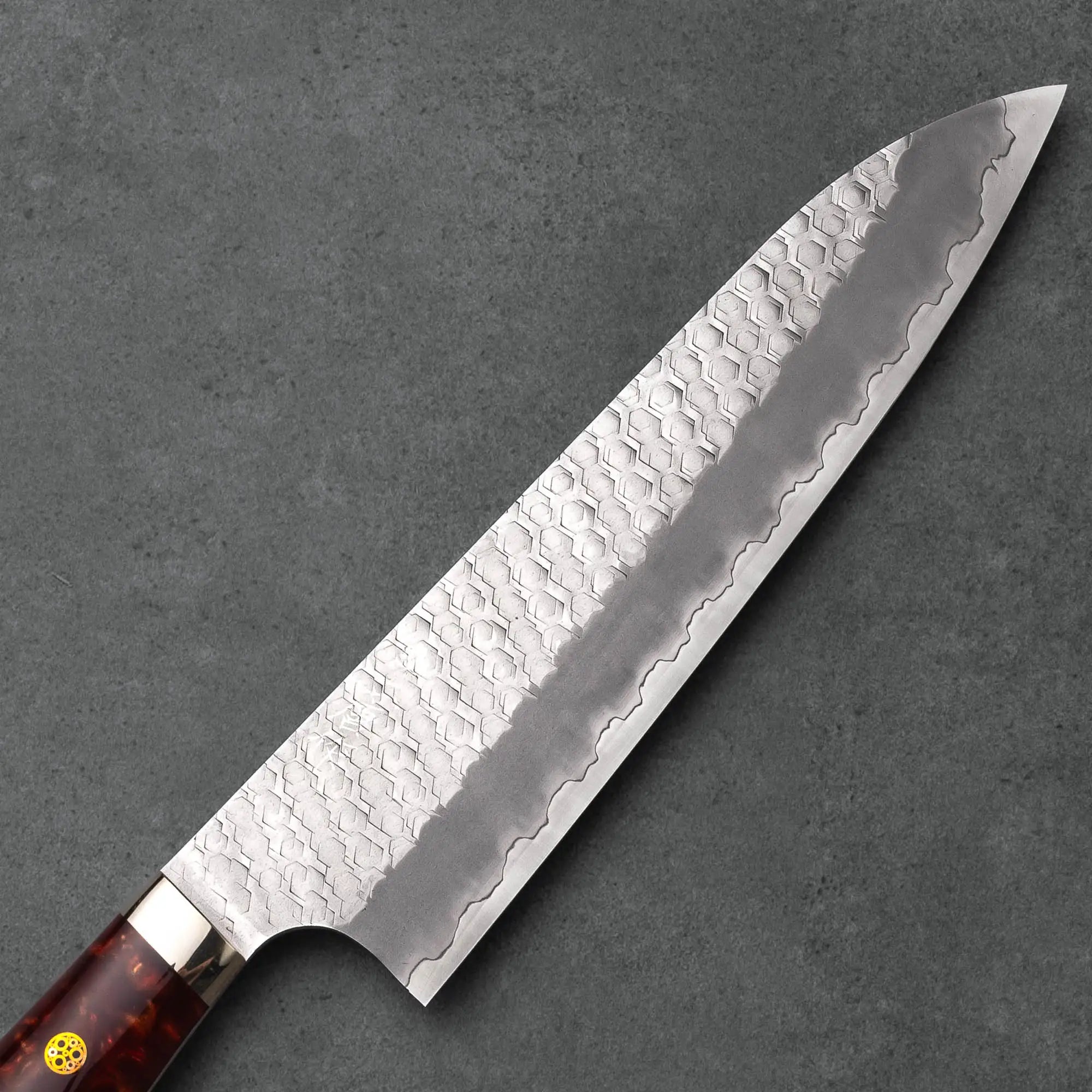 GYUTO - R2/SG2 - Matt Migaki Tsuchime - Polírozott Akril - 210 mm
