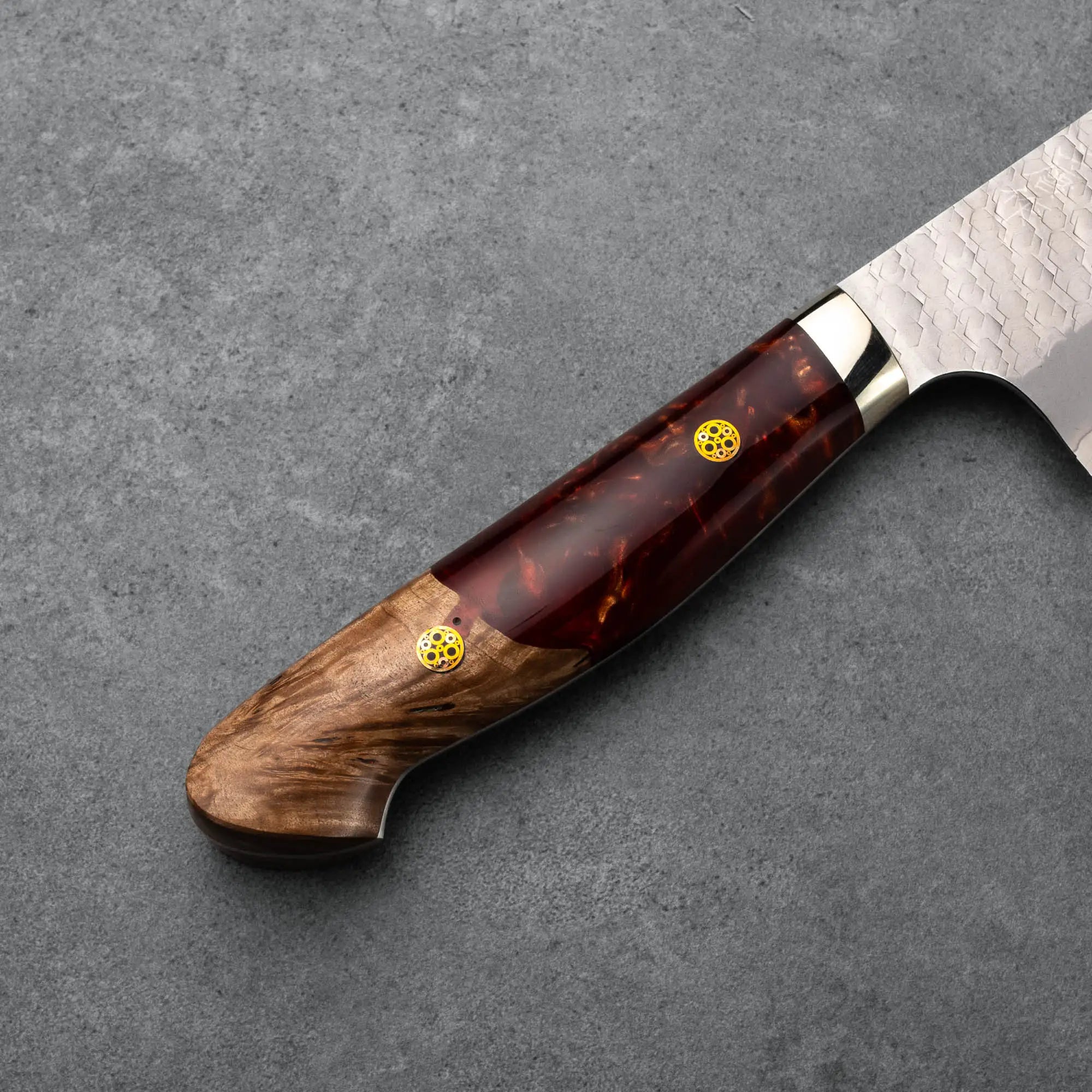 GYUTO - R2/SG2 - Matt Migaki Tsuchime - Polírozott Akril - 210 mm