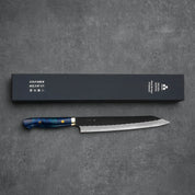 KIRITSUKE SUJIHIKI - R2/SG2 - Tsuchime Kurouchi - Polírozott Akril - 255 mm