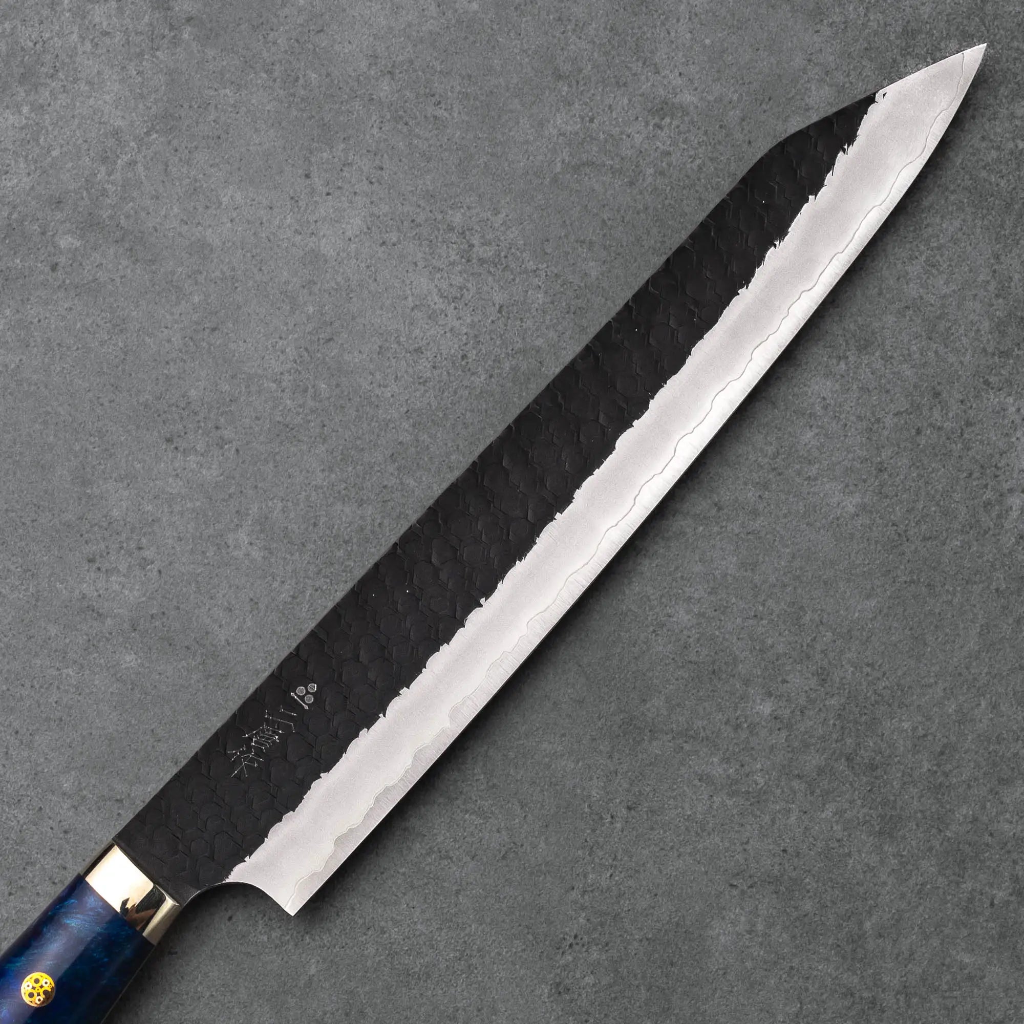 KIRITSUKE SUJIHIKI - R2/SG2 - Tsuchime Kurouchi - Polírozott Akril - 255 mm