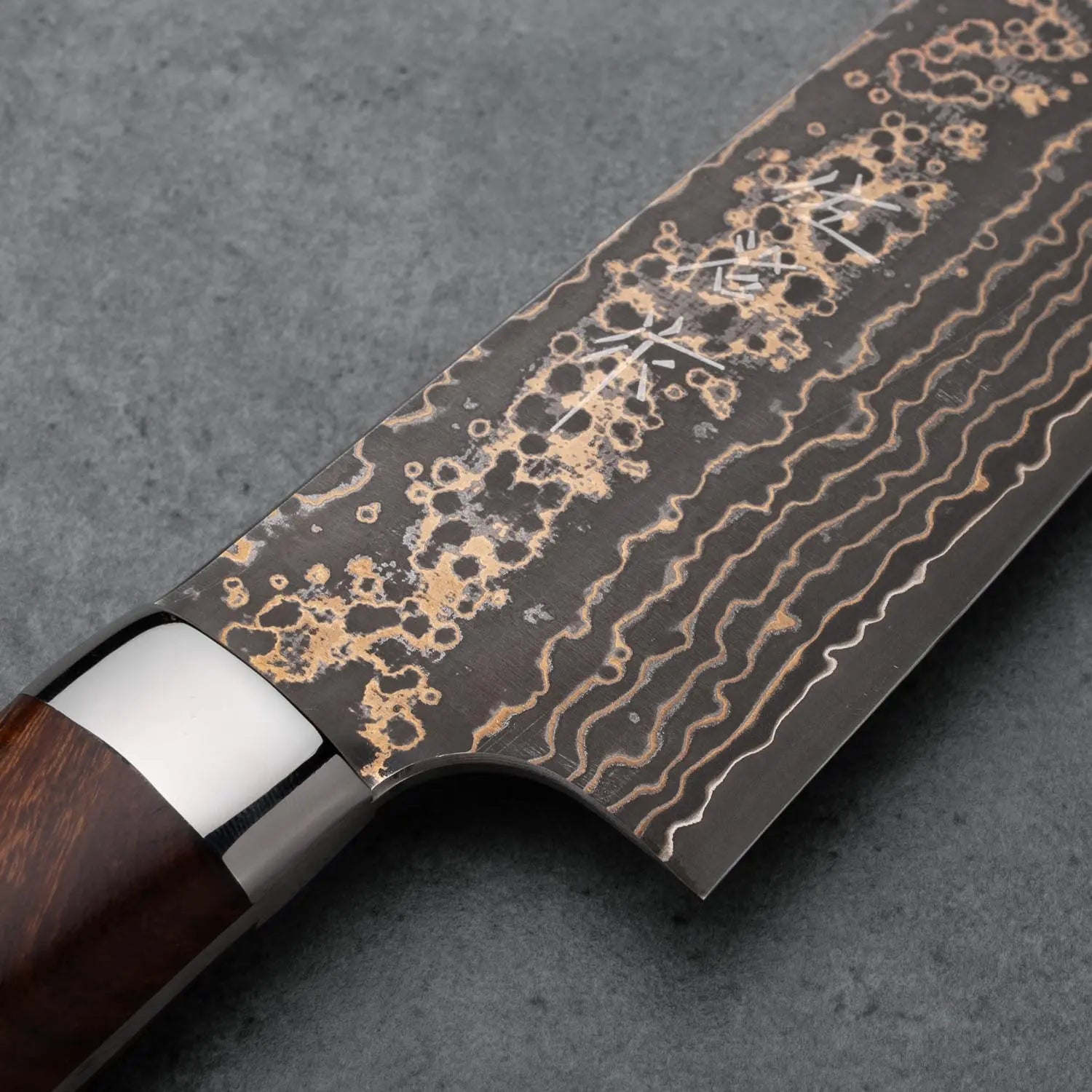GYUTO - Szivárvány Damaszt - Vasfa - VG10 - 210mm