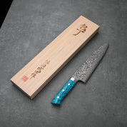 GYUTO - Fekete (Nikkel) Damaszk - Kék Türkiz - SG2 - 210mm