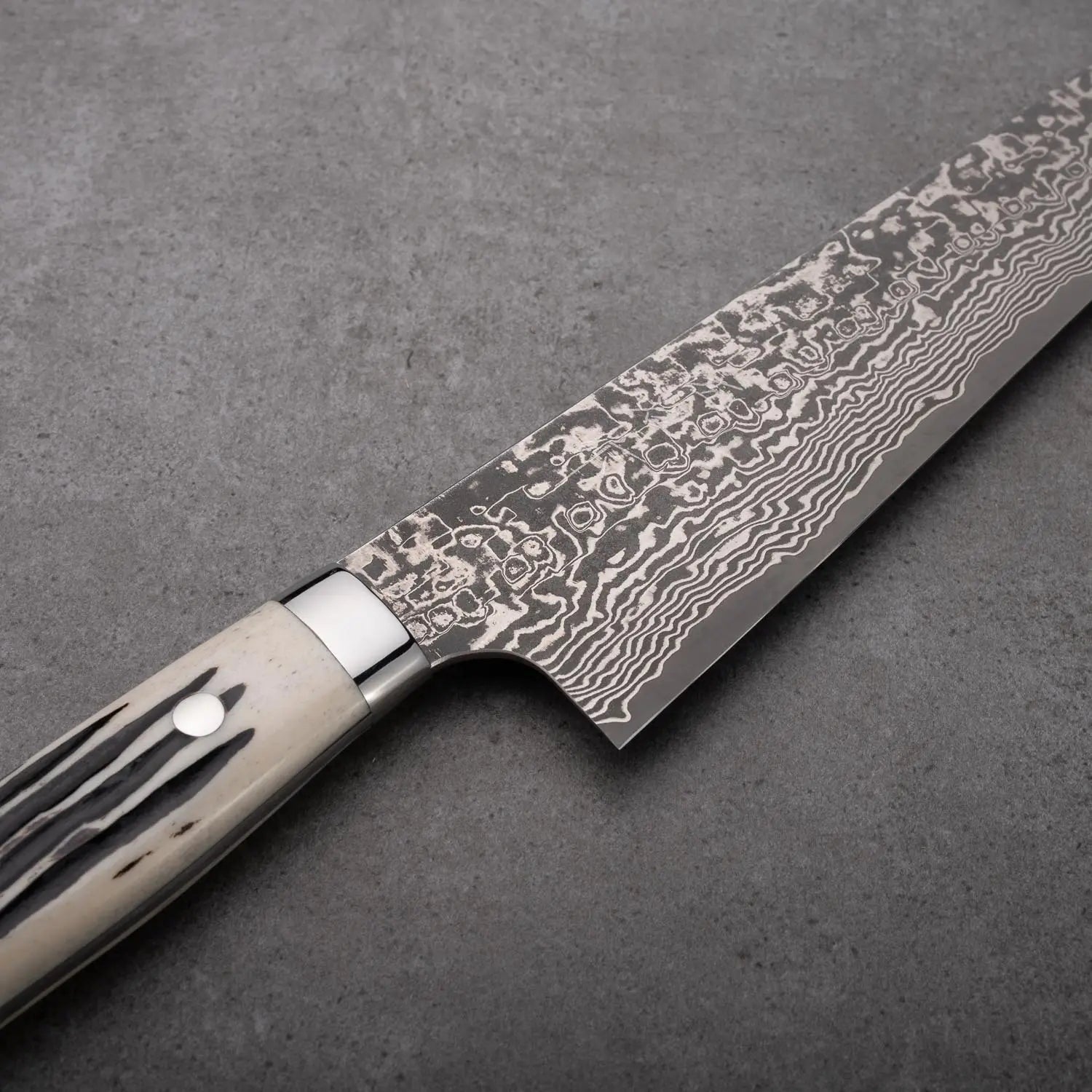 GYUTO - Fekete (Nikkel) Damaszk - Agancs - SG2 - 240mm