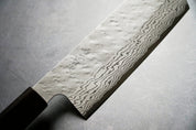 Nigara Hamono - VG10 Damascus Migaki Tsuchime - NAKIRI 165mm