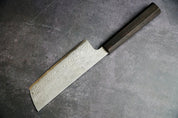 Nigara Hamono - VG10 Damascus Migaki Tsuchime - NAKIRI 165mm
