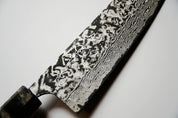 Takeshi Saji - R2 Damascus Black Finished - SANTOKU