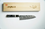 Takeshi Saji - R2 Damascus Black Finished - SANTOKU
