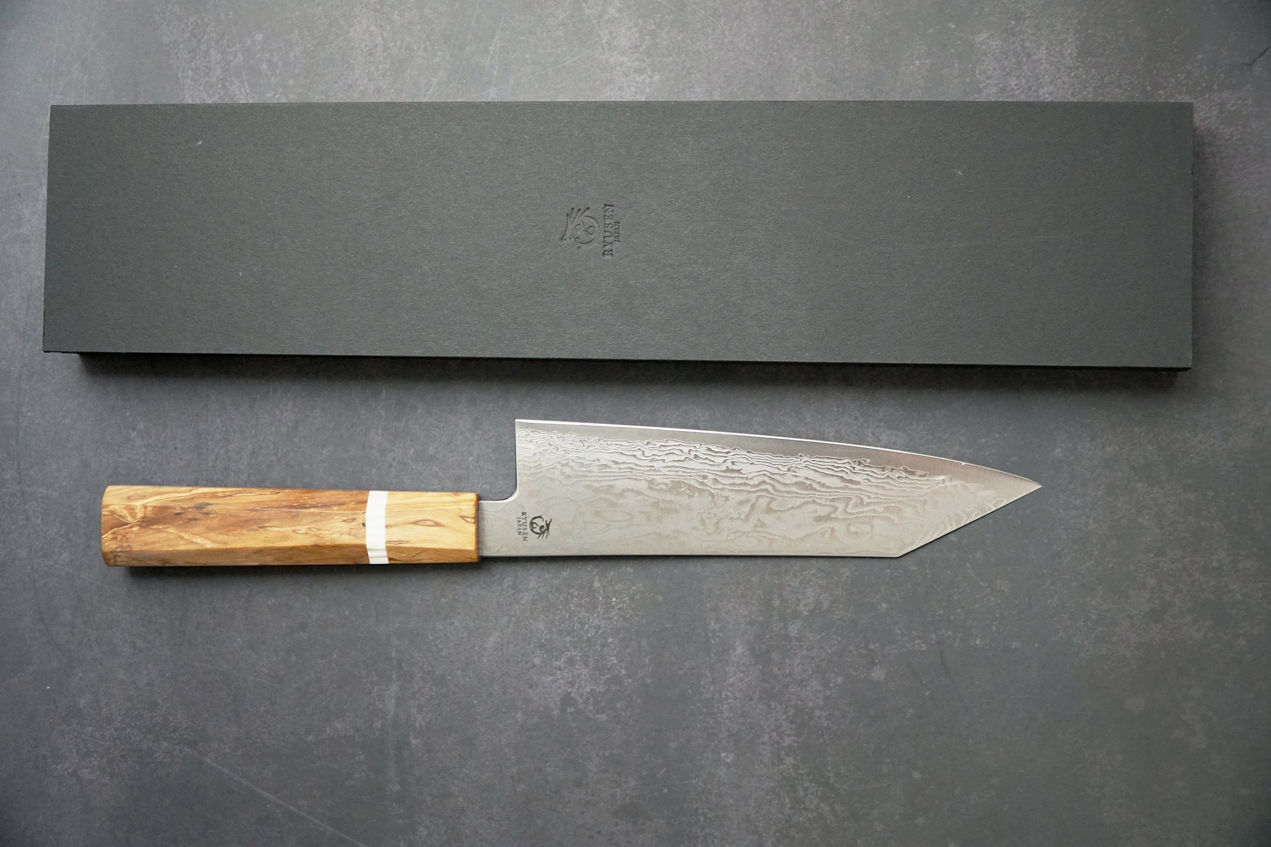 Ryusen - Fukakuryu Wa széria - ATS314 63 réteg damaszk - KIRITSUKE SANTOKU 170mm