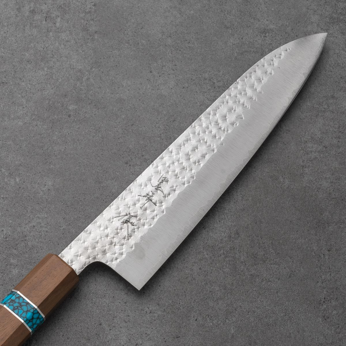 GYUTO - Senko Sorozat - Diófa Türkiz Betéttel - R2/SPG2 - 210mm