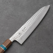 GYUTO - Senko Sorozat - Diófa Türkiz Betéttel - R2/SPG2 - 210mm