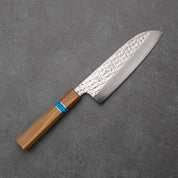 SANTOKU - Senko Sorozat - Olajfa Türkiz Betéttel - R2/SPG2 - 170mm