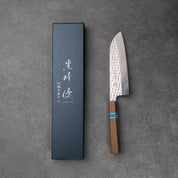 SANTOKU - Senko Sorozat - Diófa Türkiz Betéttel - R2/SPG2 - 170mm