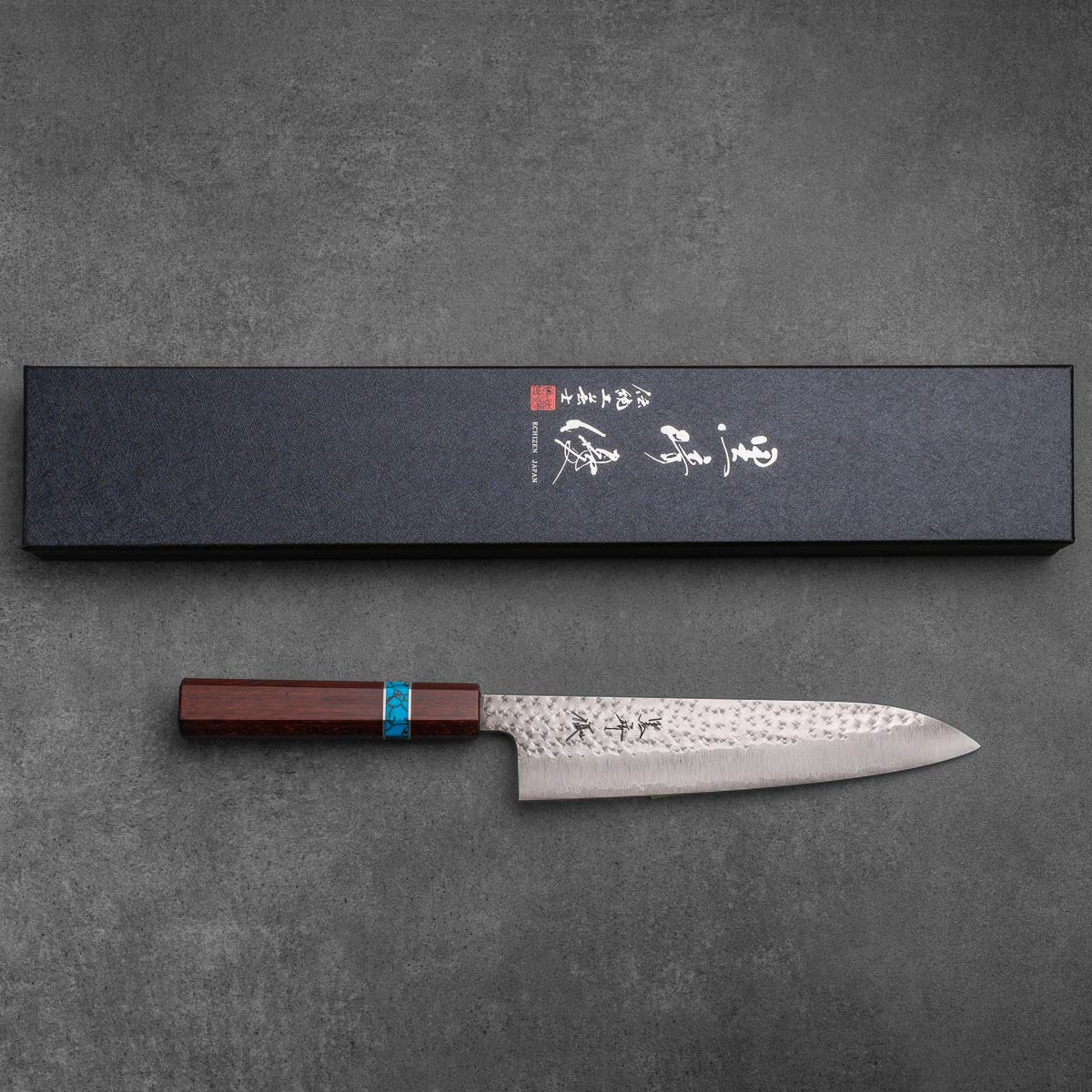 GYUTO - Senko Sorozat - Padukfa Türkiz Betéttel - R2/SPG2 - 210mm