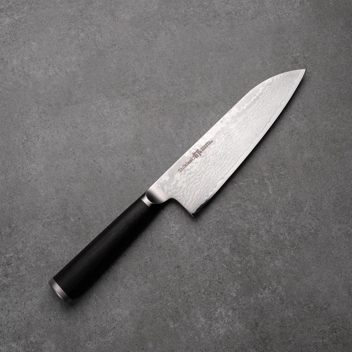 SANTOKU - Miyako Sorozat - Damaszk - Laminált fa - AUS8 - 165/180mm