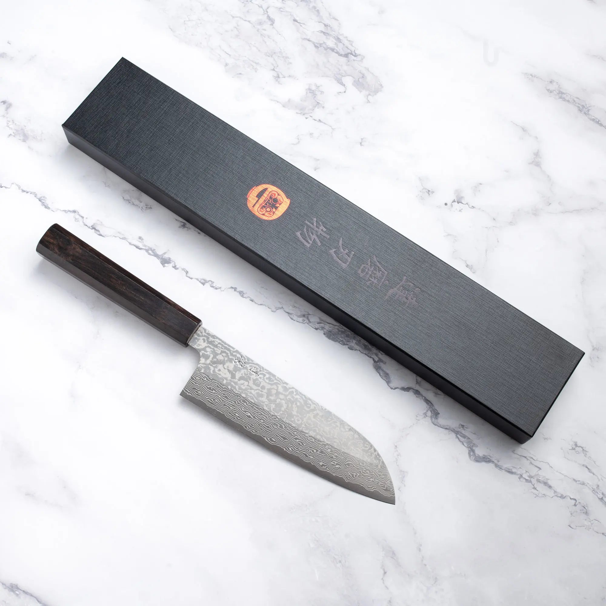 Daruma Hamono - SGStrix - Damascus - SANTOKU Japán szakácskés - 165 mm