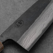 SANTOKU - Kumokage Sorozat - Damaszk - Teakfa markolattal - Aogami Blue #2 - 180mm