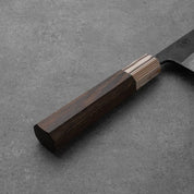 SANTOKU - Kumokage Sorozat - Damaszk - Teakfa markolattal - Aogami Blue #2 - 180mm