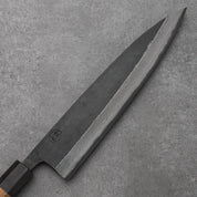 GYUTO - Kumokage Sorozat - Damaszk - Teakfa - Blue #2 - 240mm