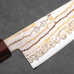 SANTOKU - Blue #2 - Hayabusa Rainbow Damascus - Wenge - 180 mm