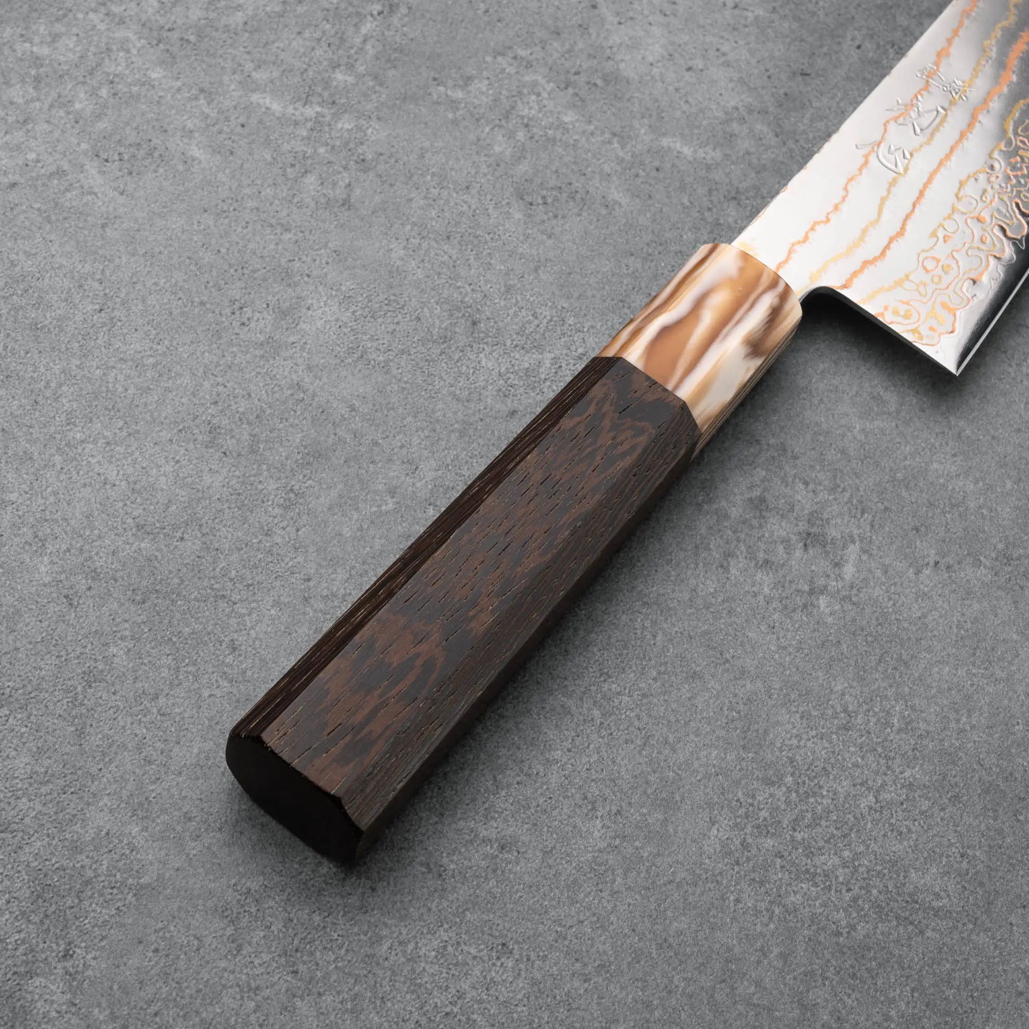 GYUTO - Blue #2 - Hayabusa Rainbow Damascus - Wenge - 210 mm