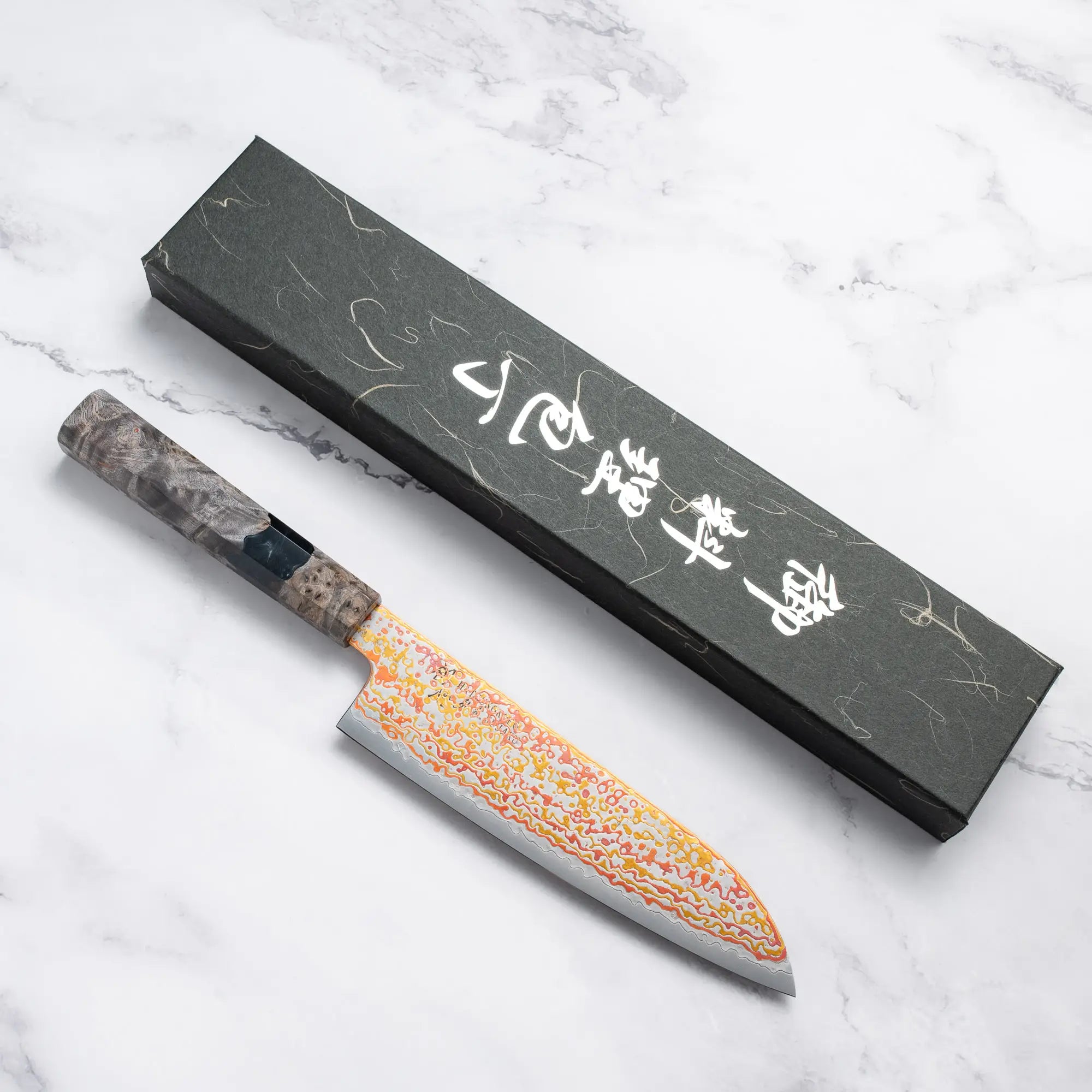 HATSUKOKORO - Kajaku - V-Toku2 - Rainbow Damaszkusz - SANTOKU - 180 mm