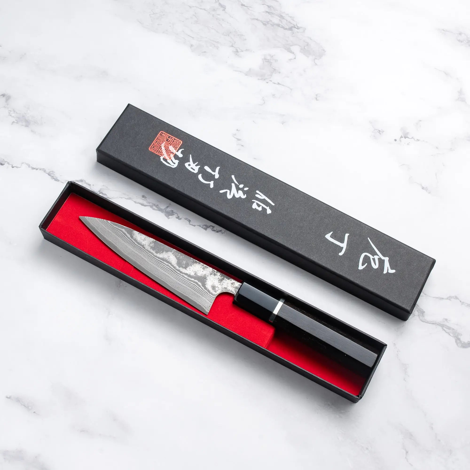 Takeshi Saji - VG10 - Damascus Black Finish - PETTY - 130 mm