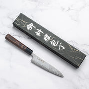 HATSUKOKORO - Hikari Damascus Kurozume - SLD - PETTY - 130 mm