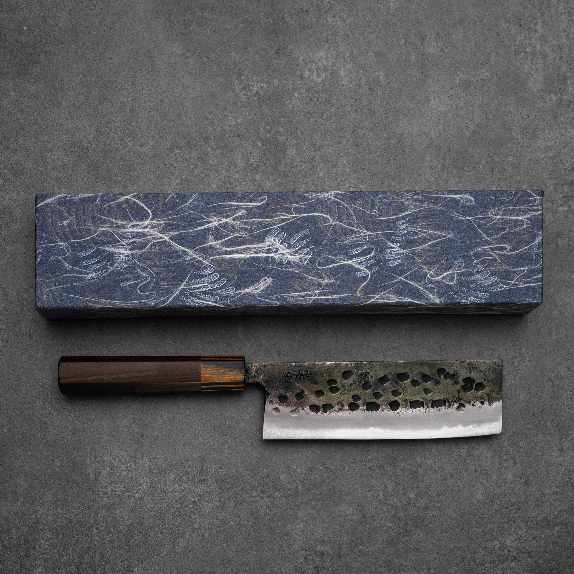 NAKIRI - Aogami/Blue Super - Kalapált - Dió - 165 mm