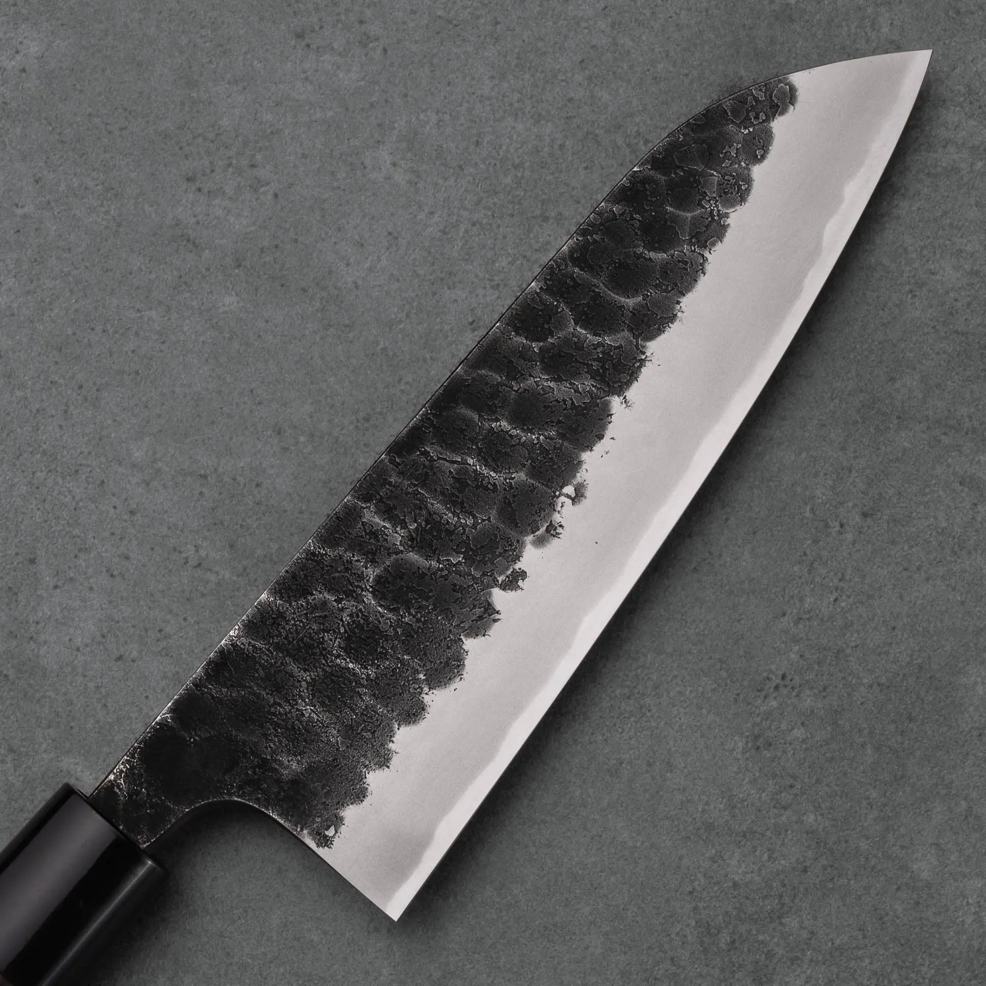 SANTOKU - V2 - Nashiji Tsuchime sorozat - 65HRC - Gesztenye- 165 mm