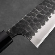 SANTOKU - V2 - Nashiji Tsuchime sorozat - 65HRC - Gesztenye- 165 mm