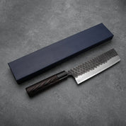 NAKIRI - V2 - Nashiji Tsuchime sorozat - 65HRC - Gesztenye - 165 mm