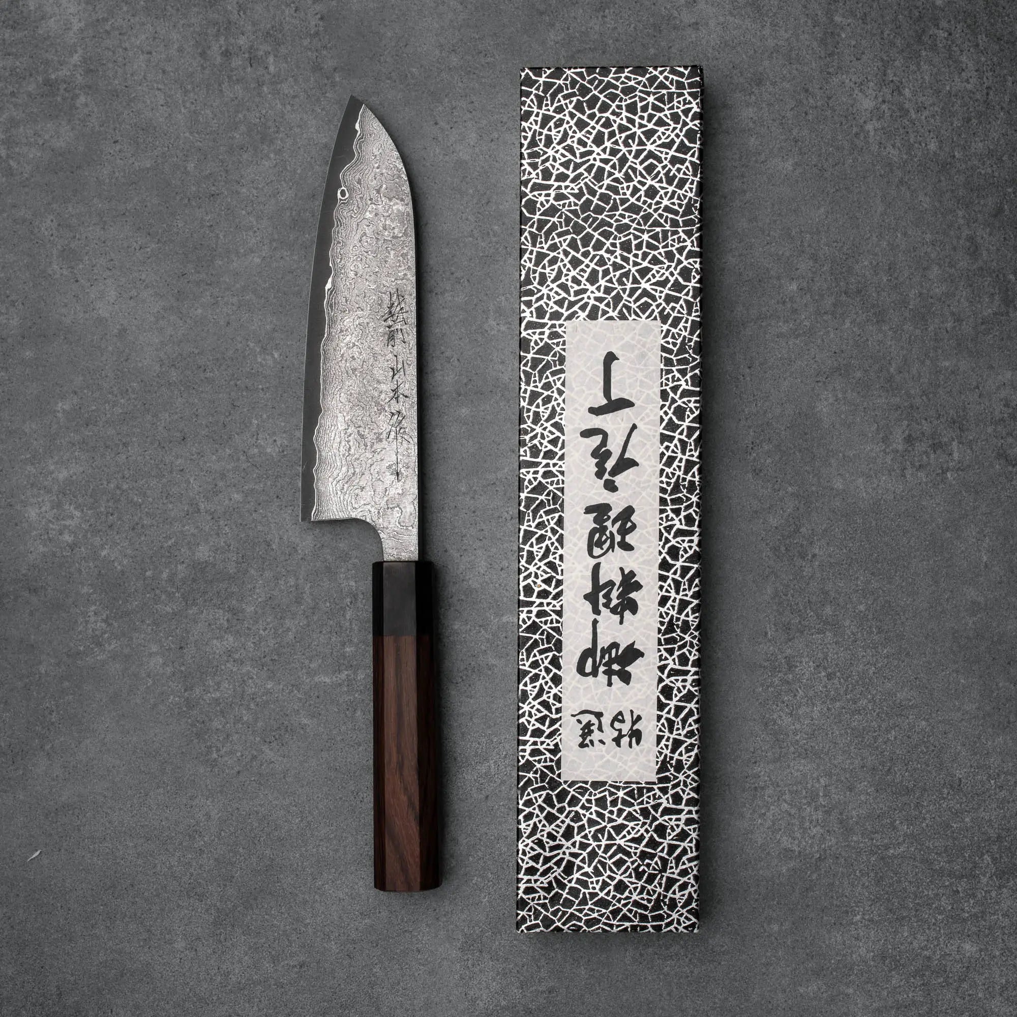 SANTOKU - VG-10 - Damaszk - Rózsafa - 170 mm