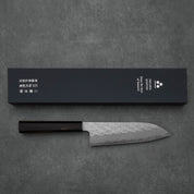 Nigara VG-10 Damascus Tsuchime Santoku Ebony 180 mm