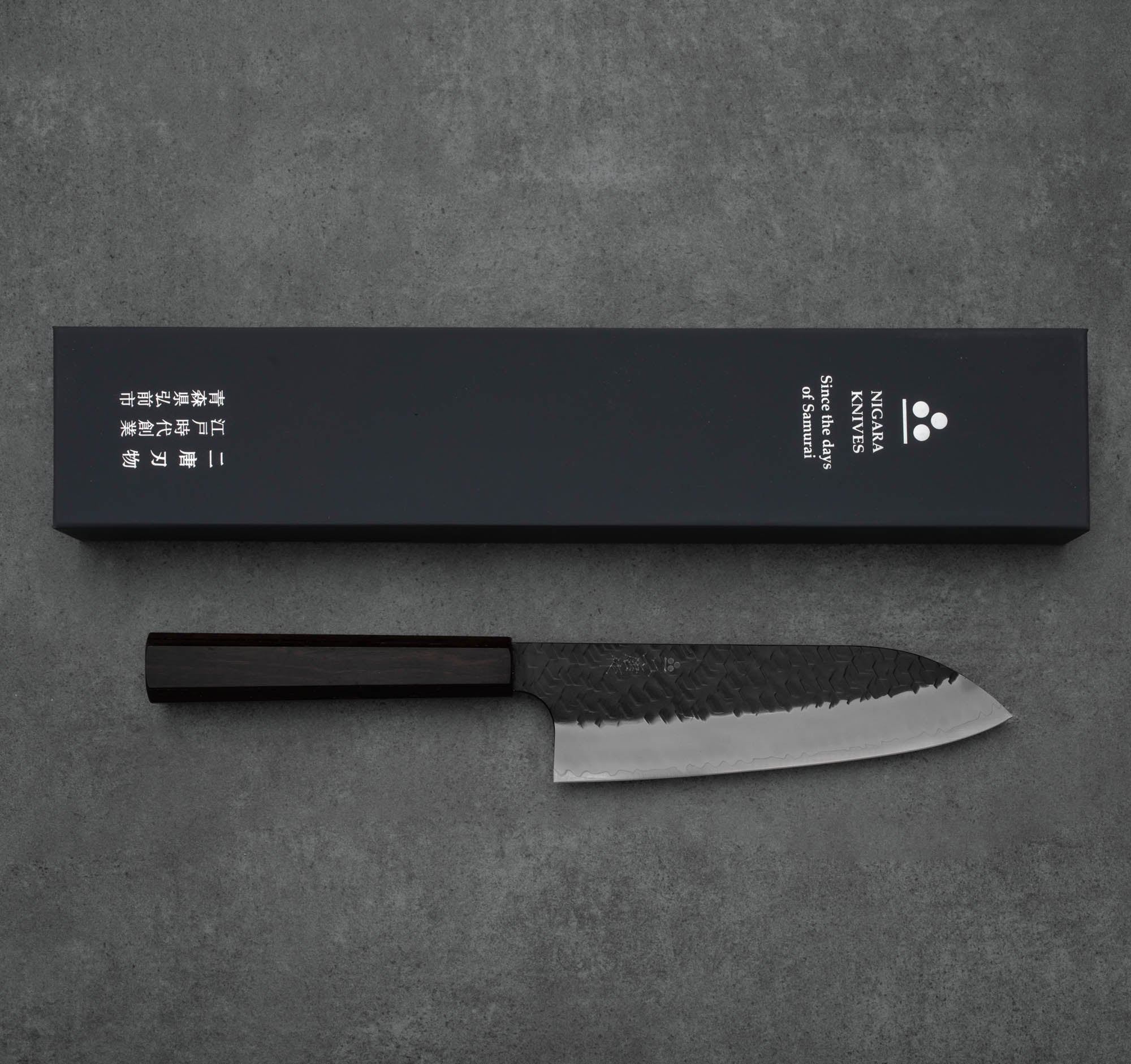 Nigara SG2 Kurouchi Tsuchime Santoku 180 mm