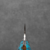 Takeshi Saji R2/SG2 Damascus Diamond finish Petty Blue Turquois 90 mm