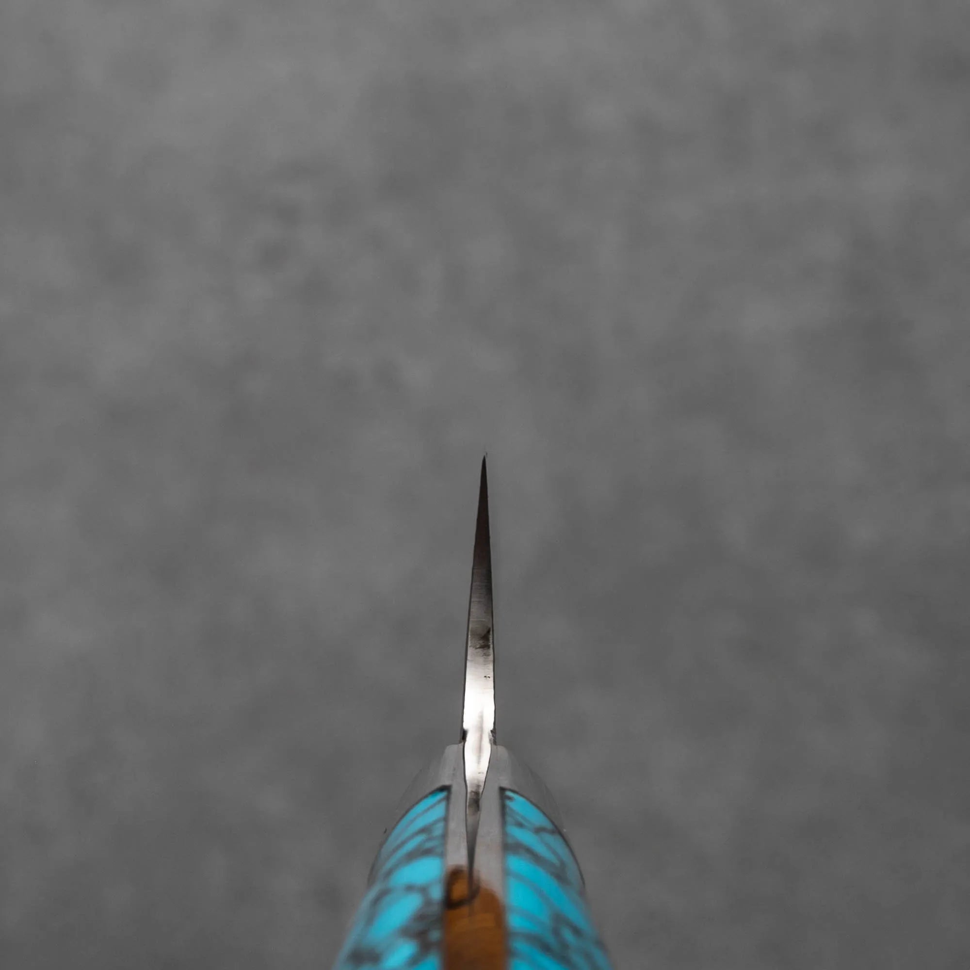 Takeshi Saji R2/SG2 Damascus Diamond finish Petty Blue Turquois 90 mm