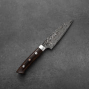 Takeshi Saji R2/SG2 Damascus Black finish Petty Iron Wood 150 mm