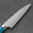 Takeshi Saji R2/SG2 Damascus Diamond finish Petty Blue Turquois 130 mm