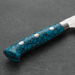 Takeshi Saji R2/SG2 Damascus Diamond finish Petty Blue Turquois 130 mm