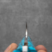Takeshi Saji R2/SG2 Damascus Diamond finish Petty Blue Turquois 130 mm