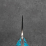 Takeshi Saji R2/SG2 Damascus Diamond finish Gyuto Blue Turquoise 240 mm