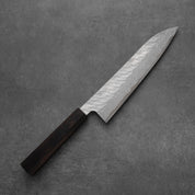 Nigara Gyuto VG-10 Damaszk Migaki Tsuchime Ébenfa 240mm